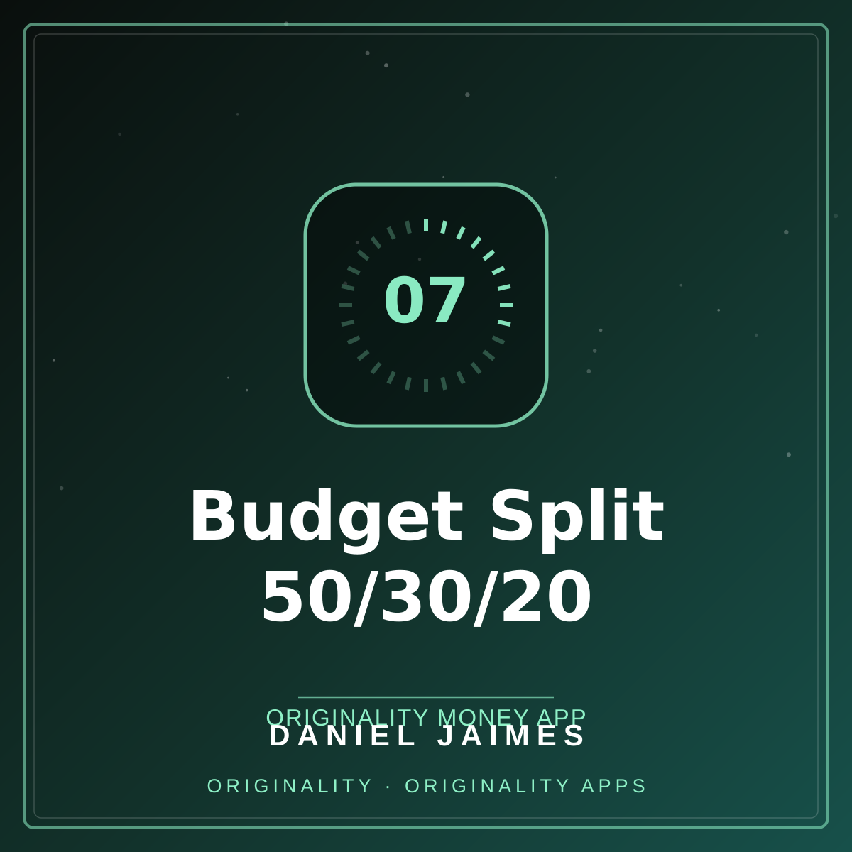 Budget Split 50/30/20 — Originality Money App