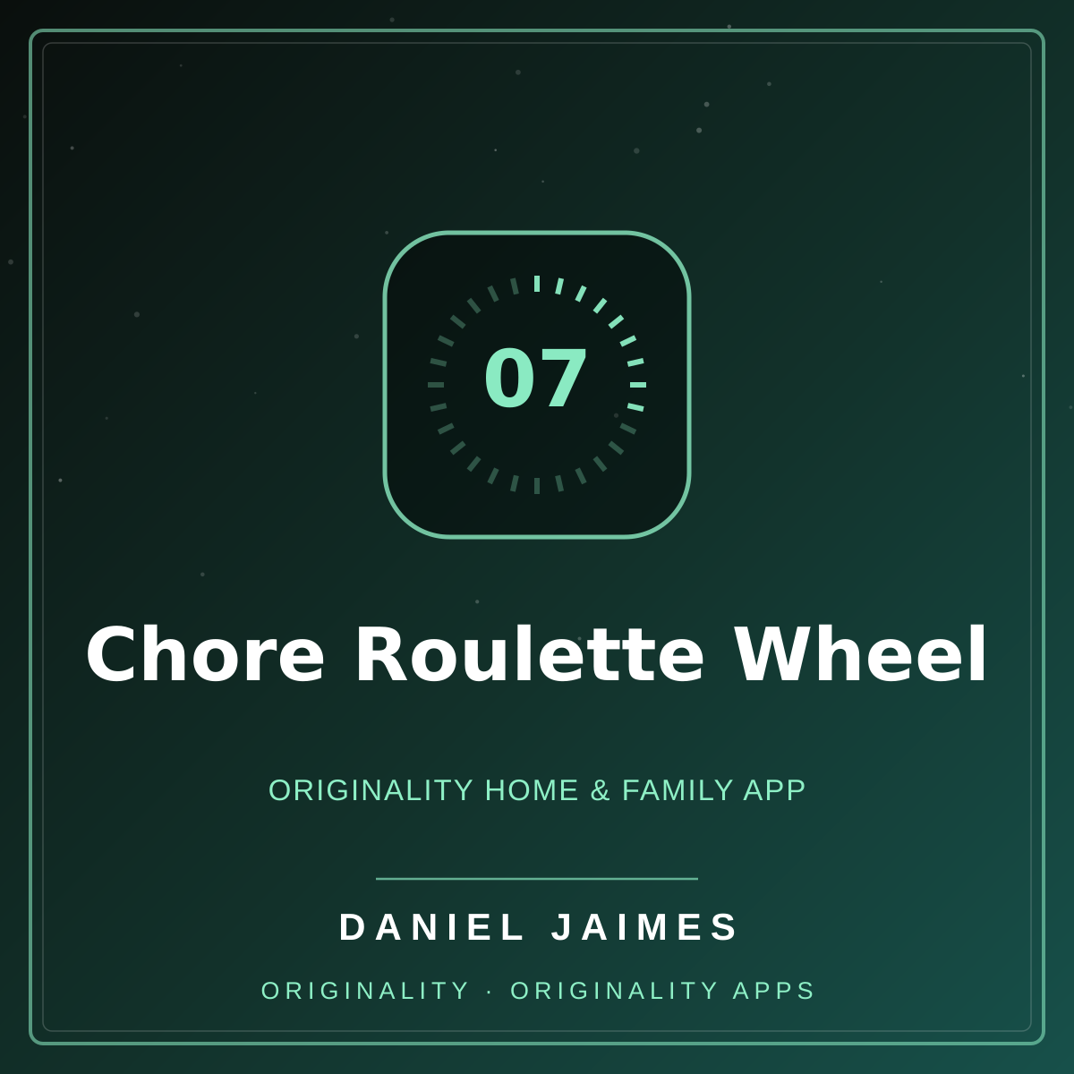 Chore Roulette Wheel — Originality Home & Family App