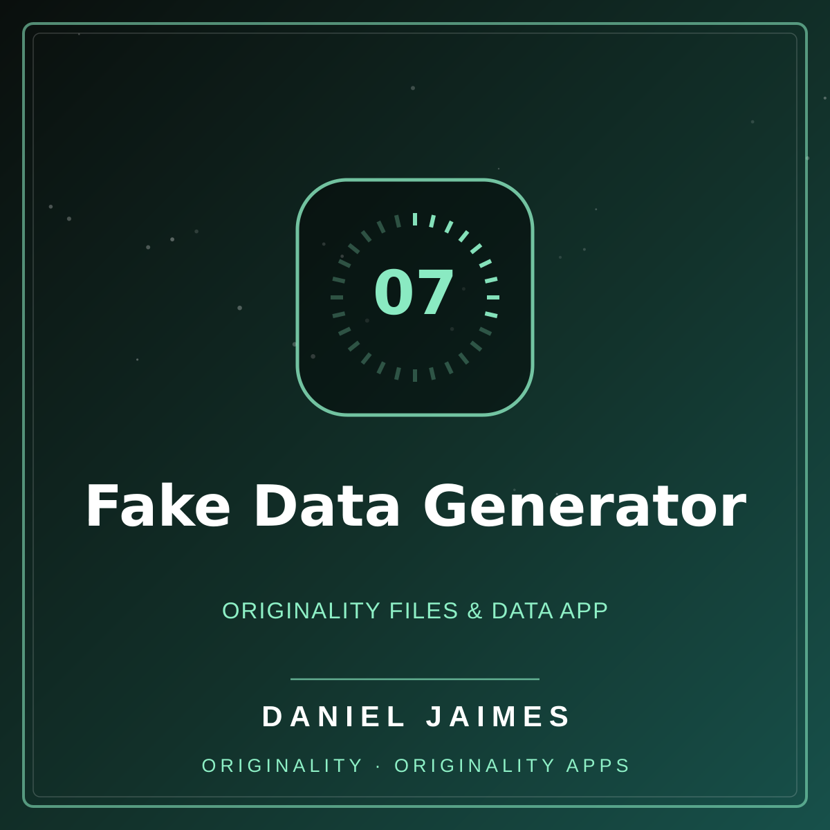 Fake Data Generator — Originality Files & Data App