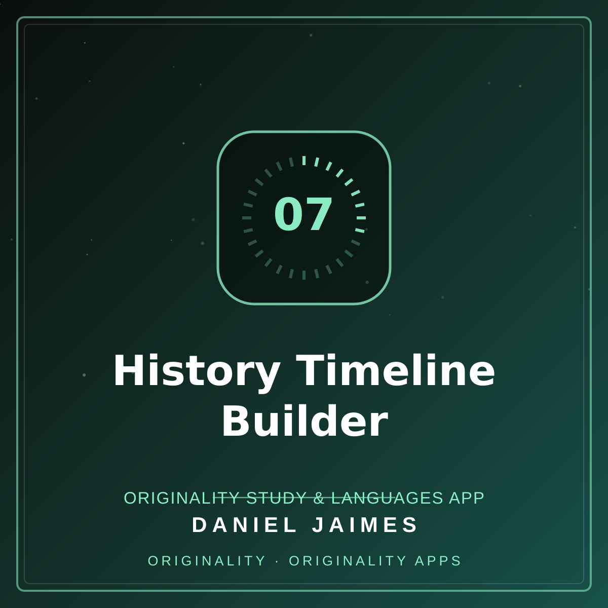 History Timeline Builder — Originality Study & Languages App