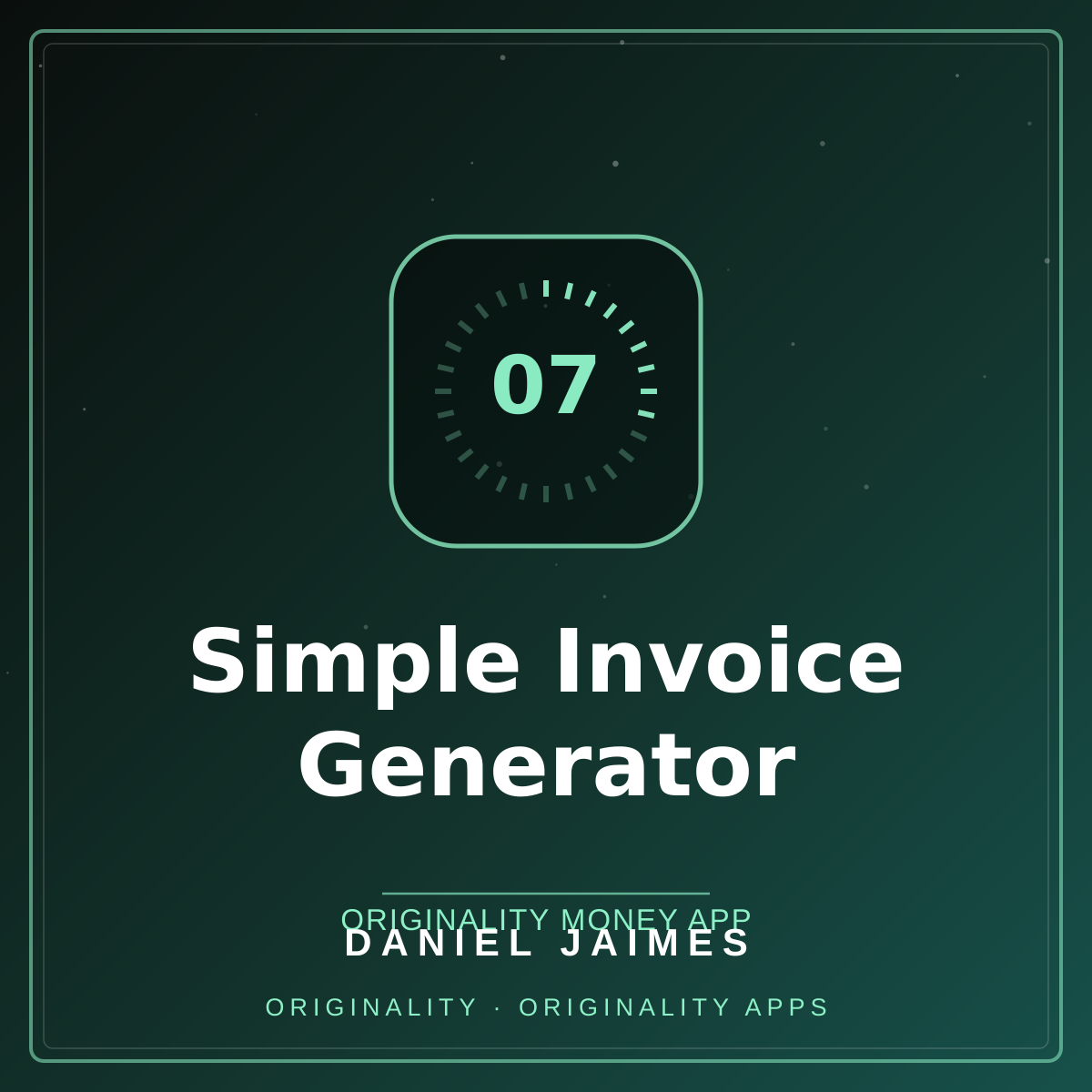 Simple Invoice Generator — Originality Money App