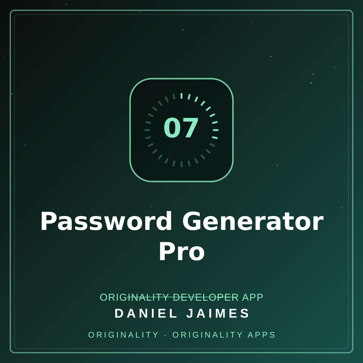 Password Generator Pro — Originality Developer App