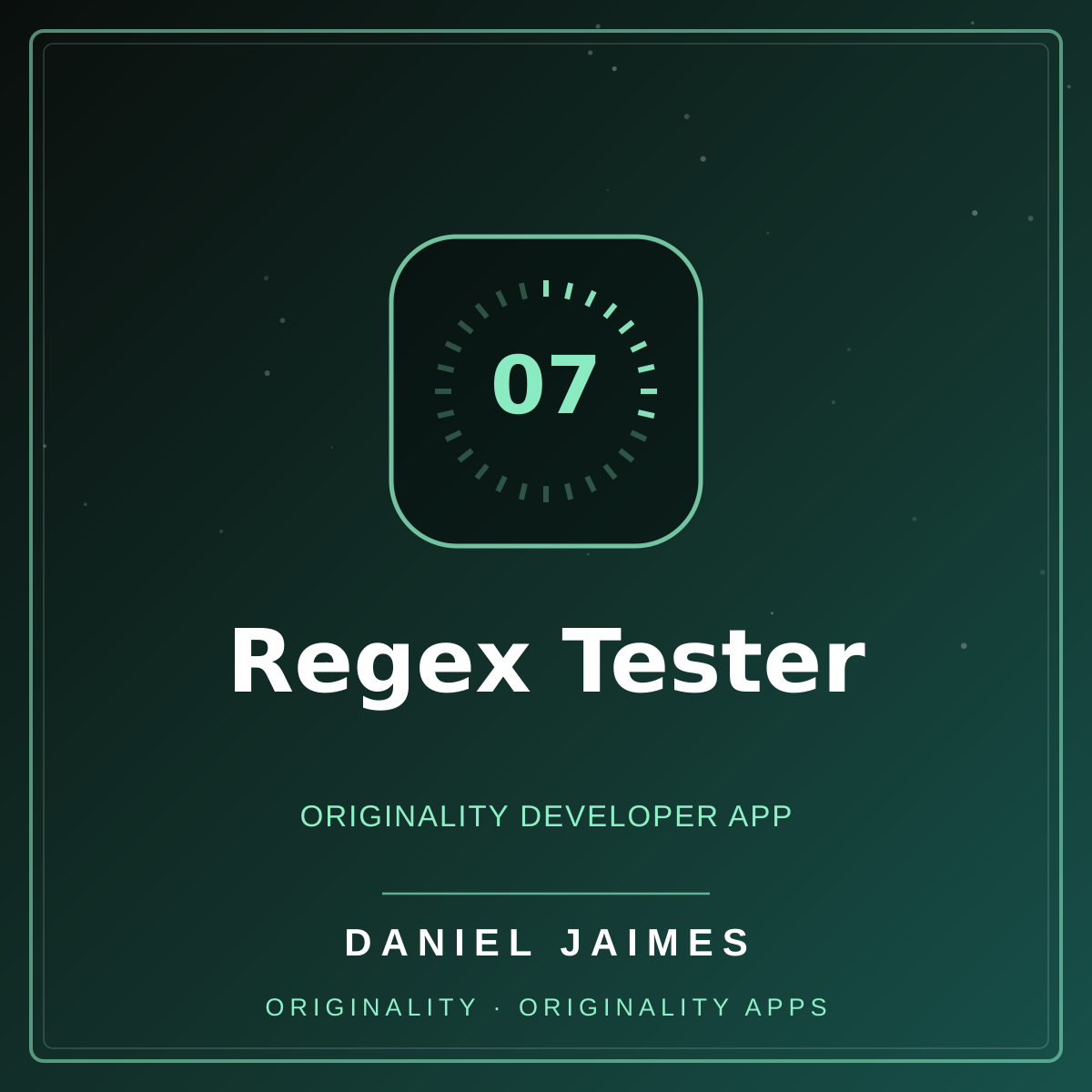 Regex Tester — Originality Developer App