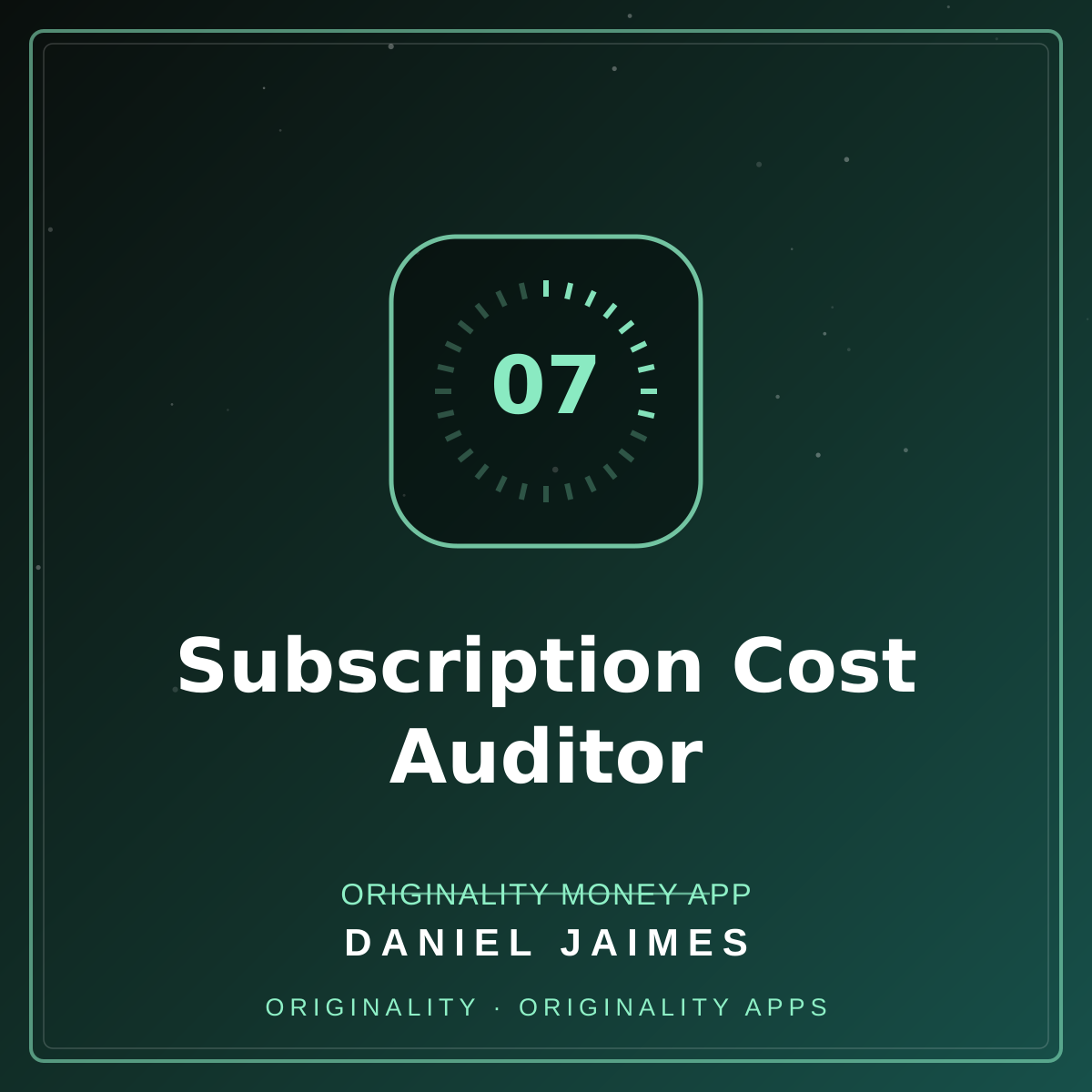 Subscription Cost Auditor — Originality Money App