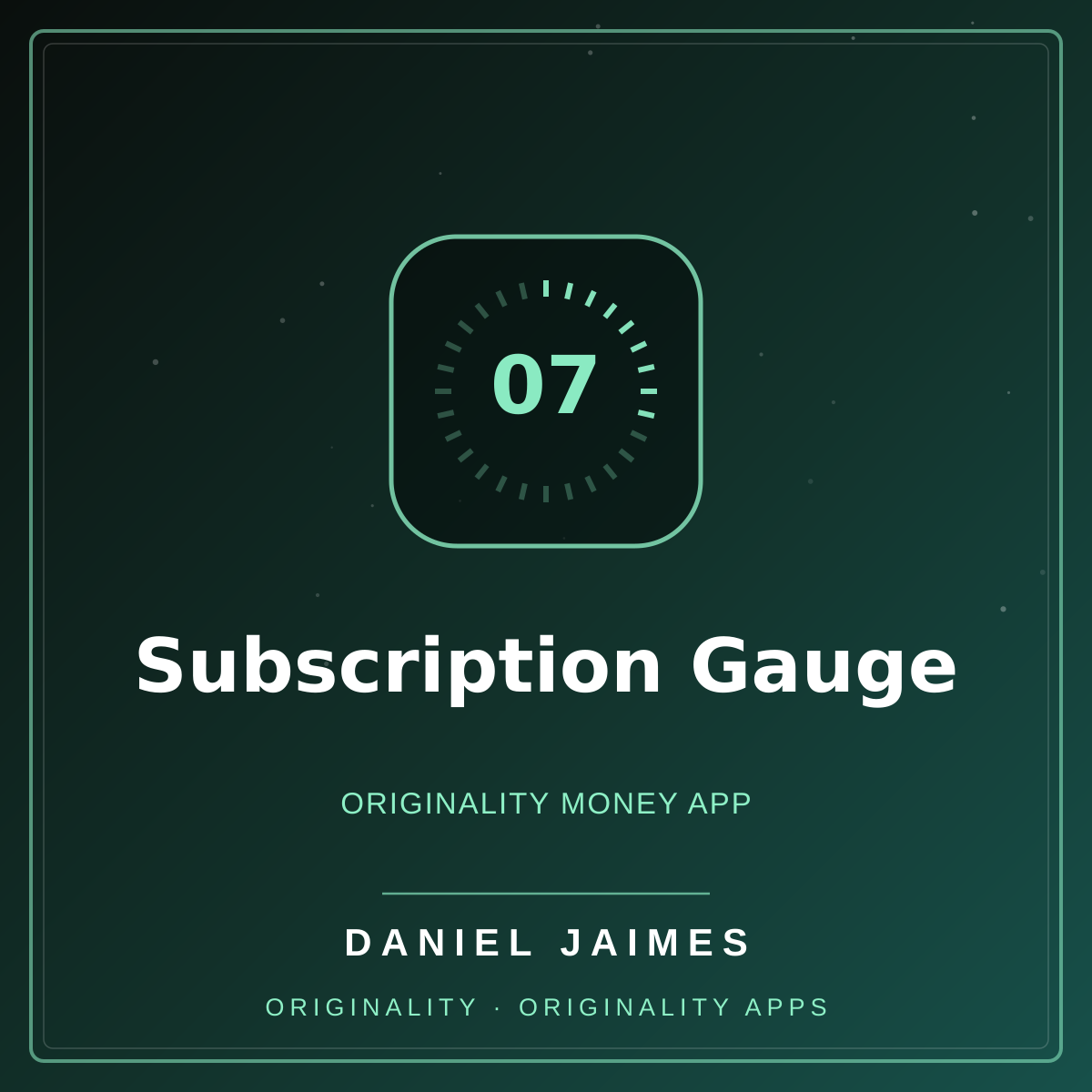 Subscription Gauge — Originality Money App