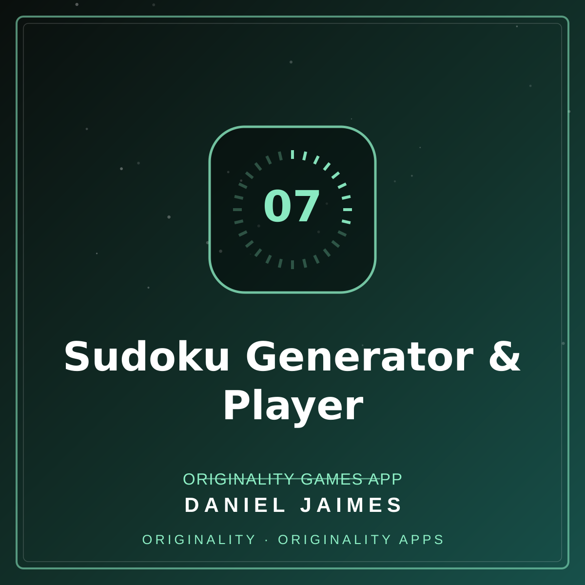 Sudoku Generator & Player — Originality Games App