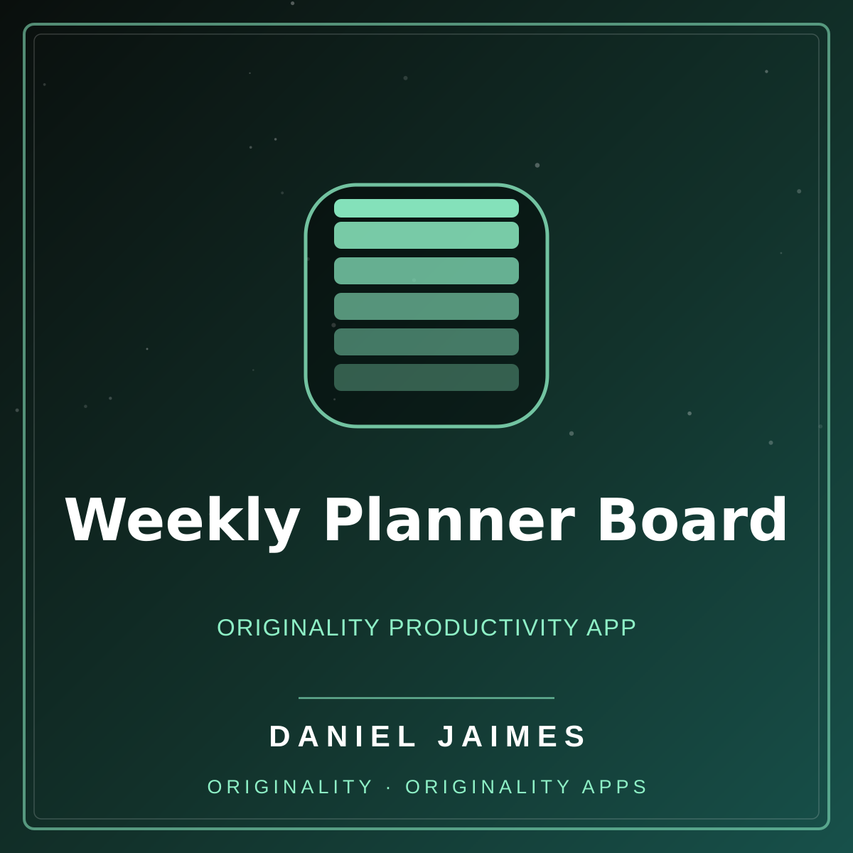 Weekly Planner Board — Originality Productivity App