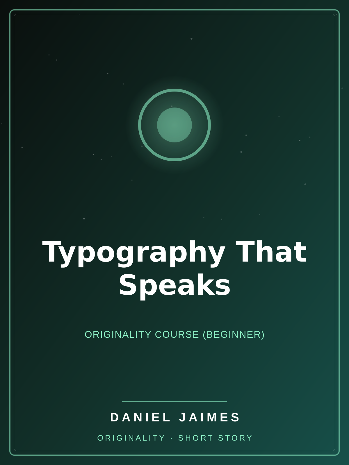 Typography That Speaks — Originality Course (Beginner)